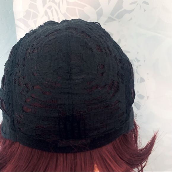 Burgundy Red Beach Wave Lob Synthetic Wig Size OS - Picture 6 of 8